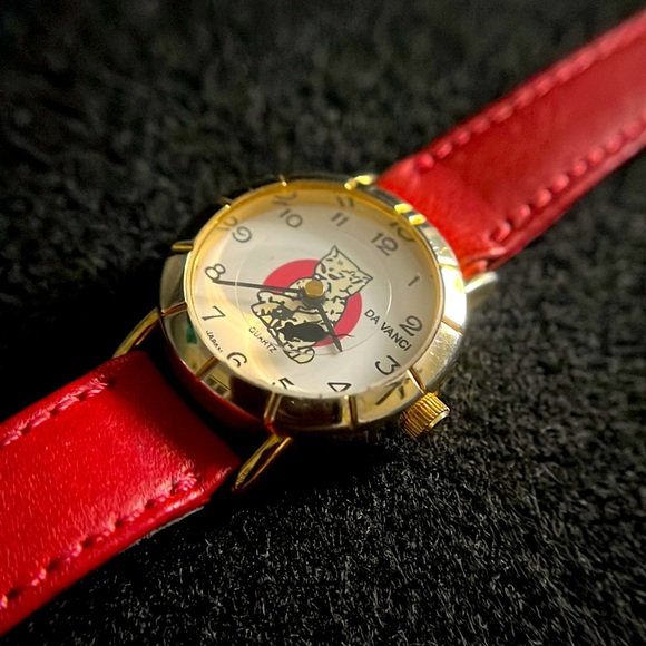 Vintage Cat Chasing Mouse Da Vinci Quartz Watch - Picture 2 of 16